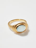 Load image into Gallery viewer, Aquamarine Màre Ring in 18k Royal Gold, Size 6.75
