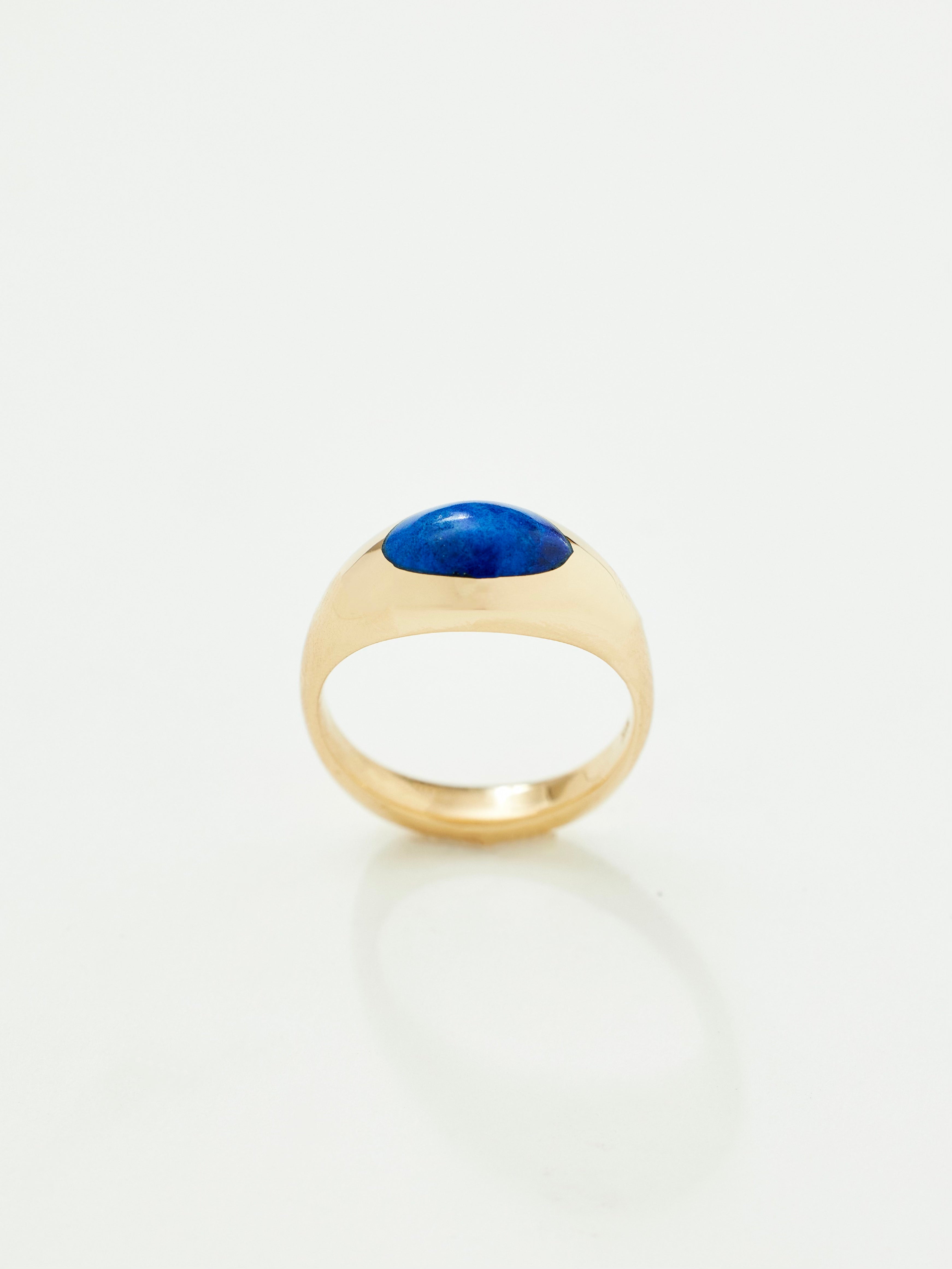 Pia No. 2 Ring with Lapis in 18k Royal, Size 6.5