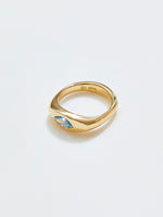 Load image into Gallery viewer, Vesper Ring Featuring a .47ct Blue Diamond Set in 20k Yellow, Size 6
