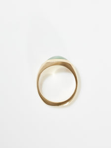 Pia No. 2 Ring with Jade in 10k, Size 7