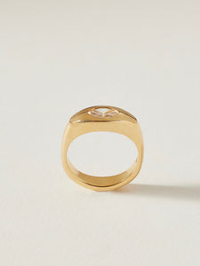 Vesper Ring Featuring a .46ct m Diamond Set in 18k Yellow, Size 6