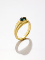 Load image into Gallery viewer, Iris Ring with 1.26ct Umba Valley Sapphire in 18k Green Gold, Size 5
