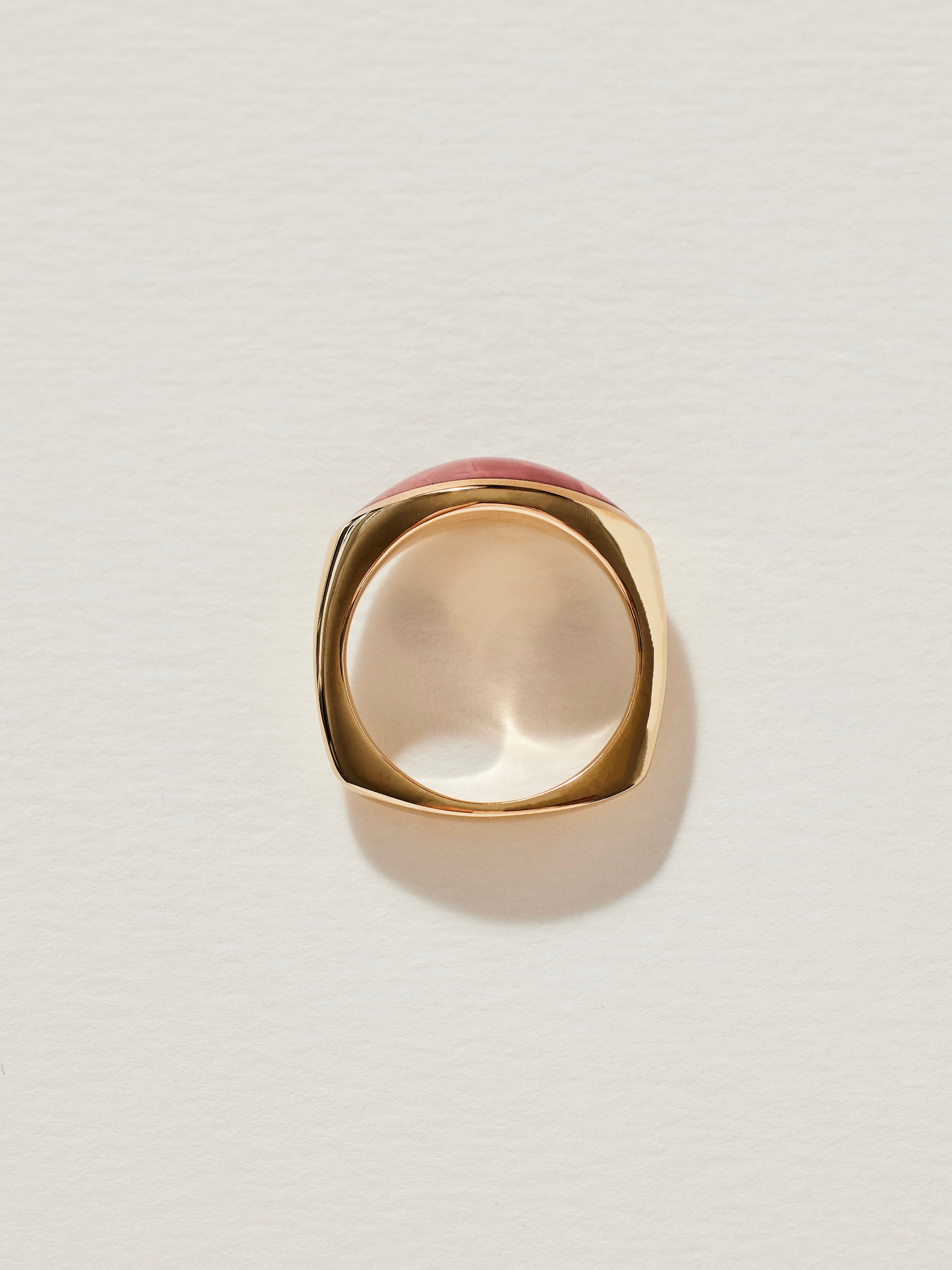 Pilar Ring in 10k Yellow and Jasper, Size 7