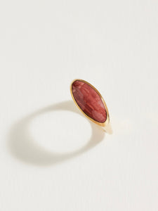 Pilar Ring in 10k Yellow and Jasper, Size 7