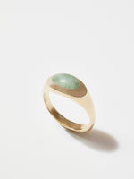 Load image into Gallery viewer, Pia No. 2 Ring with Jade in 10k, Size 7
