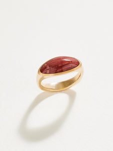 Pilar Ring in 10k Yellow and Jasper, Size 7