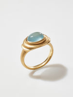 Load image into Gallery viewer, Aquamarine Màre Ring in 18k Royal Gold, Size 6.75
