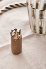 Load image into Gallery viewer, Stella Huggies in Platinum with Diamonds
