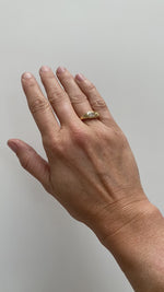 Load and play video in Gallery viewer, Vesper Ring Featuring a .46ct m Diamond Set in 18k Yellow, Size 6
