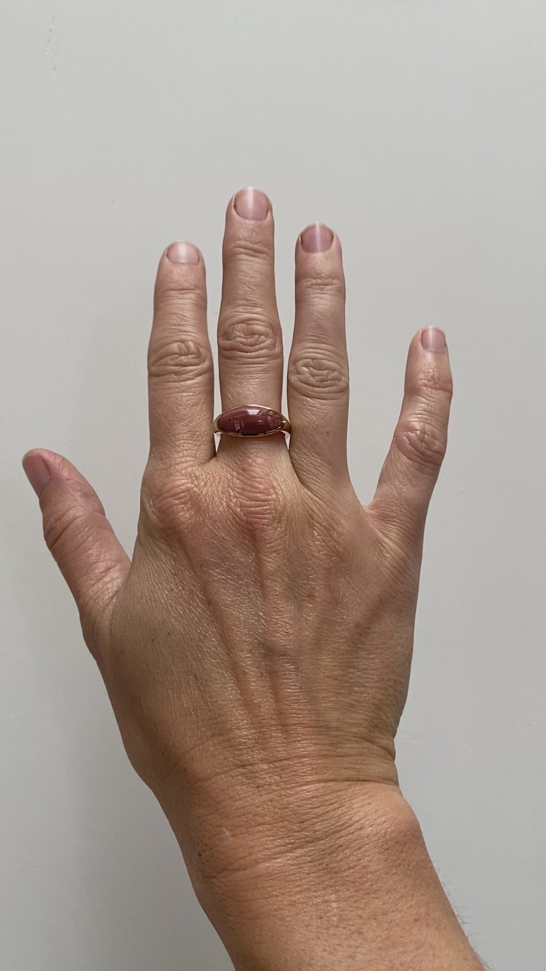 Pilar Ring in 10k Yellow and Jasper, Size 7