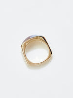 Load image into Gallery viewer, Pilar Ring in 10k Yellow and Botswana Agate, Size 6.5
