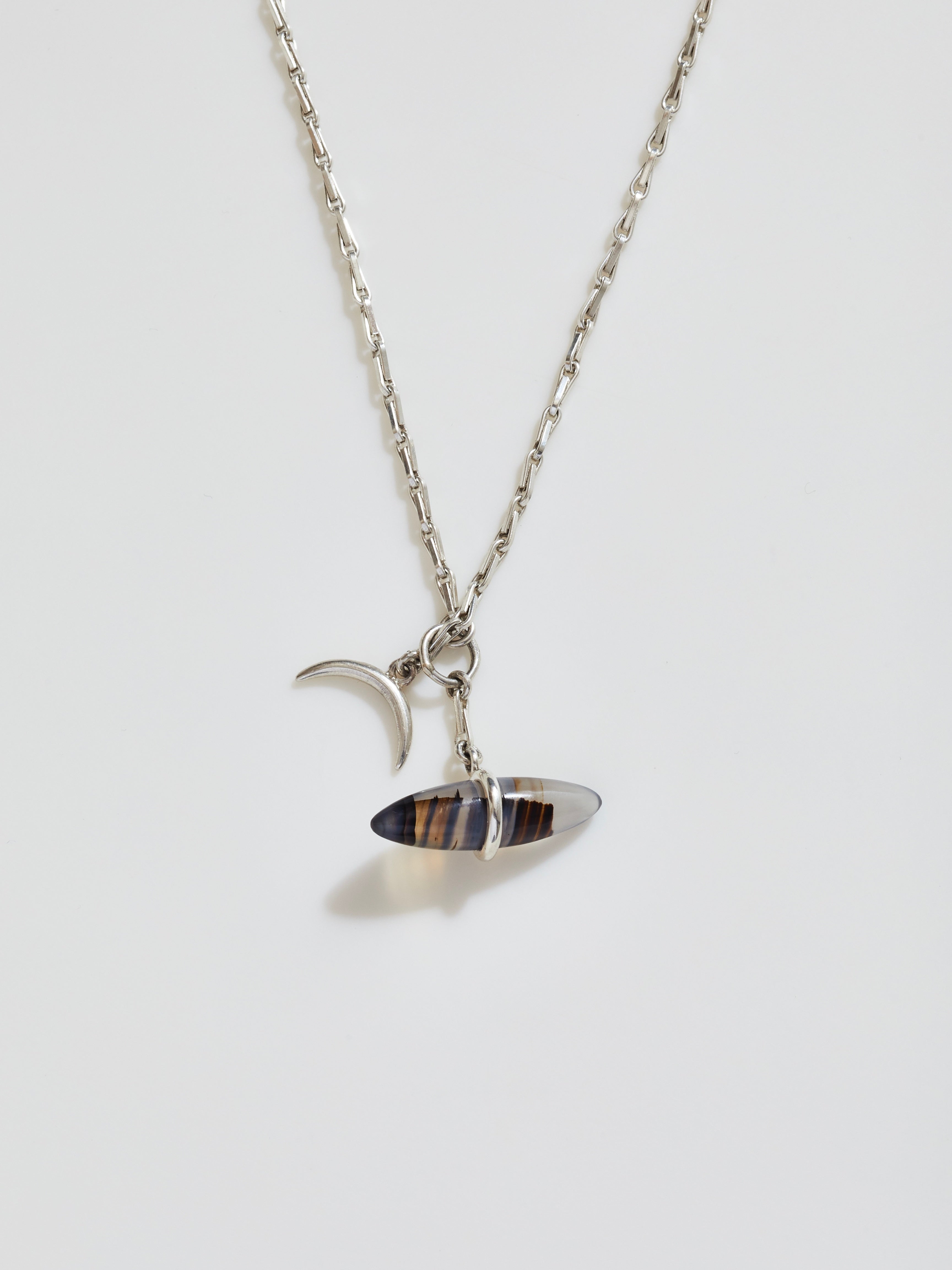 Large Stone Toggle Necklace with Montana Agate