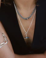 Load image into Gallery viewer, Large Stone Toggle Necklace with Montana Agate

