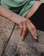 Load image into Gallery viewer, Vesper Ring Featuring a .47ct Blue Diamond Set in 20k Yellow, Size 6
