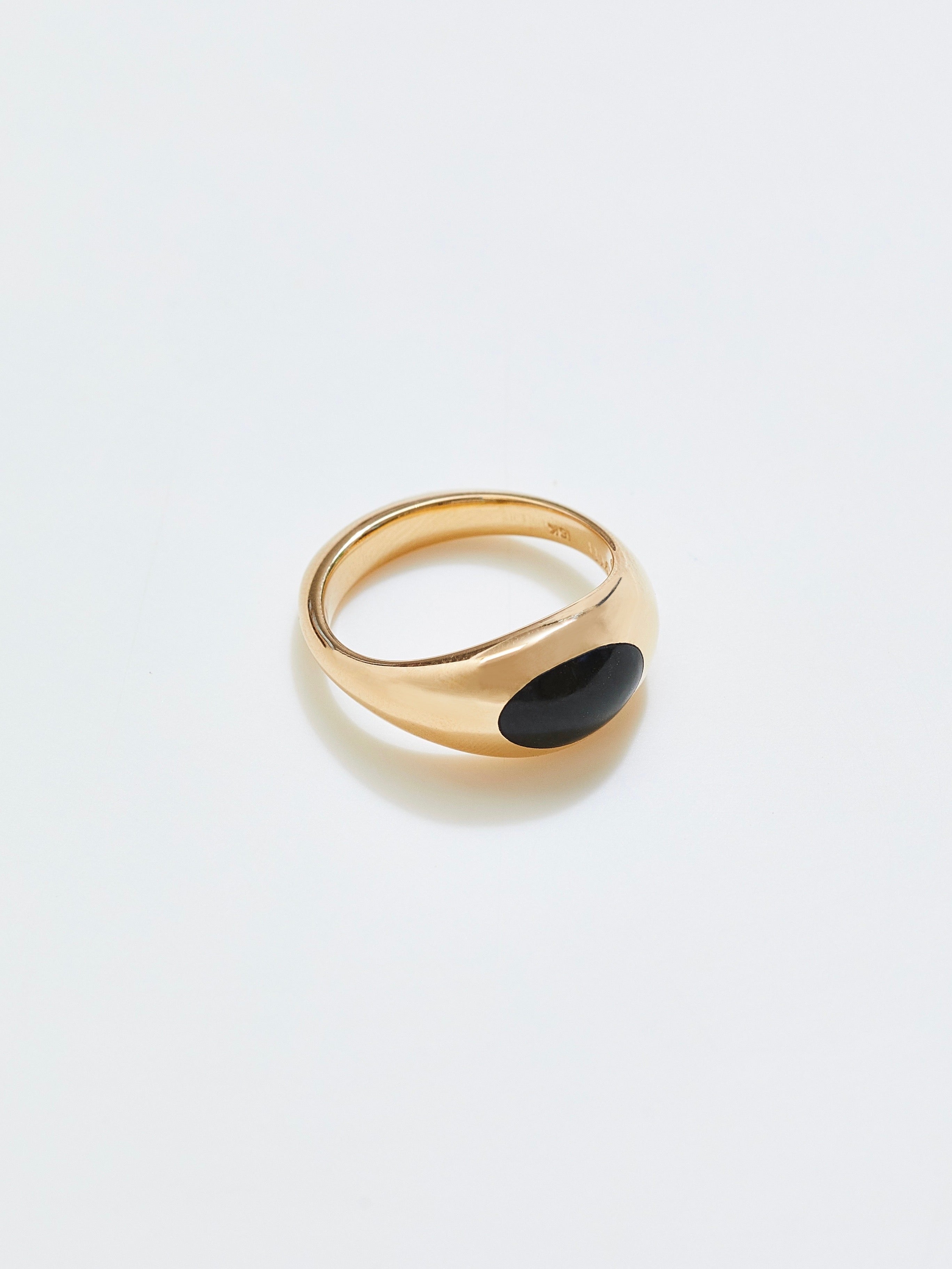 Pia No. 2 Ring with Wyoming Jade in 18k Royal, Size 7.5