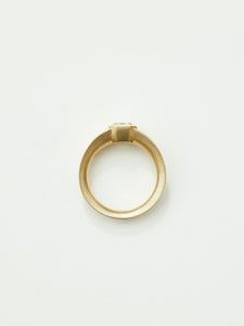 Tulip Solitaire with 1.53ct Diamond in 14k Blonde, Size 6.5