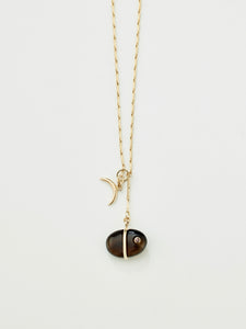 Agate Pebble Toggle Necklace