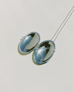 Netted Oval Locket