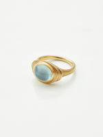 Load image into Gallery viewer, Aquamarine Màre Ring in 18k Royal Gold, Size 7

