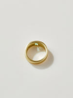 Load image into Gallery viewer, 14K Green Gold Laing Band with Mint Green Maine Tourmaline
