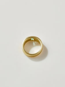 14K Green Gold Laing Band with Mint Green Maine Tourmaline