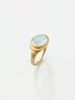 Load image into Gallery viewer, Aquamarine Màre Ring in 18k Royal Gold, Size 7
