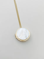 Load image into Gallery viewer, Stone Locket ~ Natural Mother of Pearl
