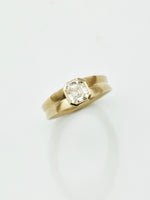 Load image into Gallery viewer, Tulip Solitaire with 1.53ct Diamond in 14k Blonde, Size 6.5
