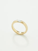 Load image into Gallery viewer, Narrow River Band with Mother of Pearl in 10k Yellow, Size 6
