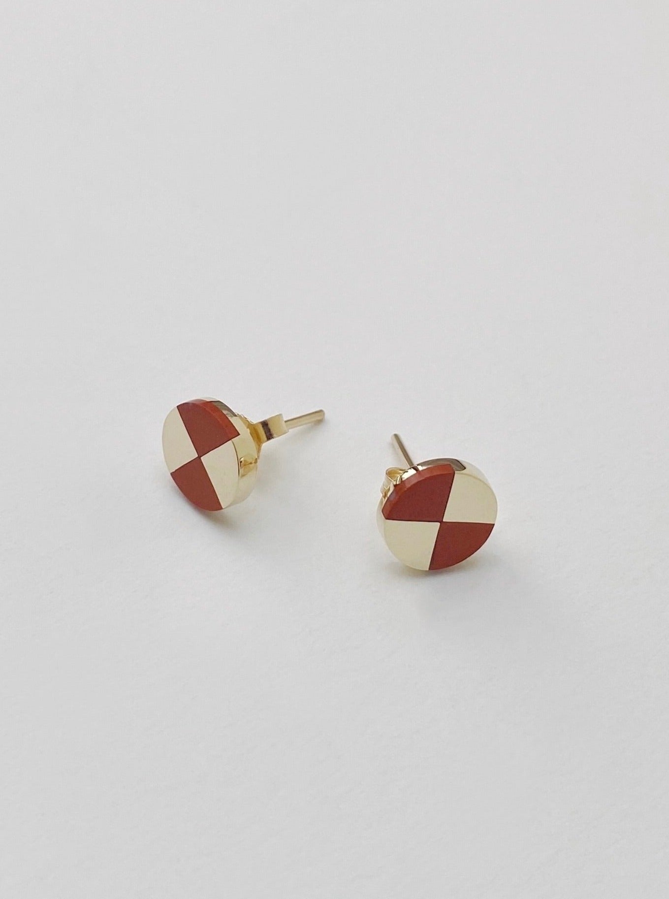 Ray Studs with Red Jasper