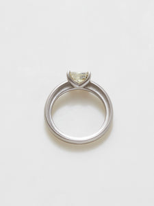 Celeste Solitaire with 1.56ct Emerald Cut Diamond in Platinum, Size 7