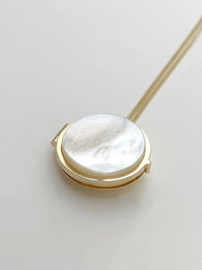 Stone Locket ~ Natural Mother of Pearl