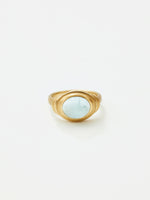 Load image into Gallery viewer, Aquamarine Màre Ring in 18k Royal Gold, Size 7
